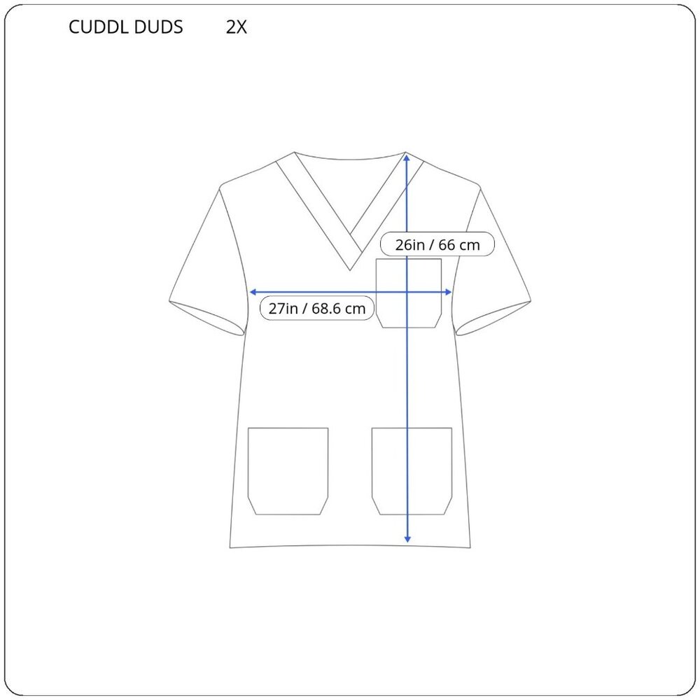 Cuddl Duds Climate Right Scrub Top 3X Plus Short Sleeve Pink Pockets PIN55E - Picture 2 of 7